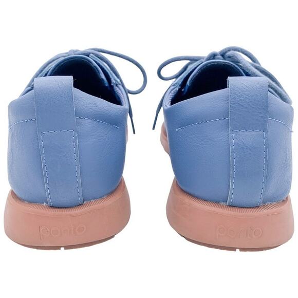 Ponto The Pacific Women's Slate Blue Oxford Sneakers Recycled Leather Size 7.5 - Picture 6 of 11